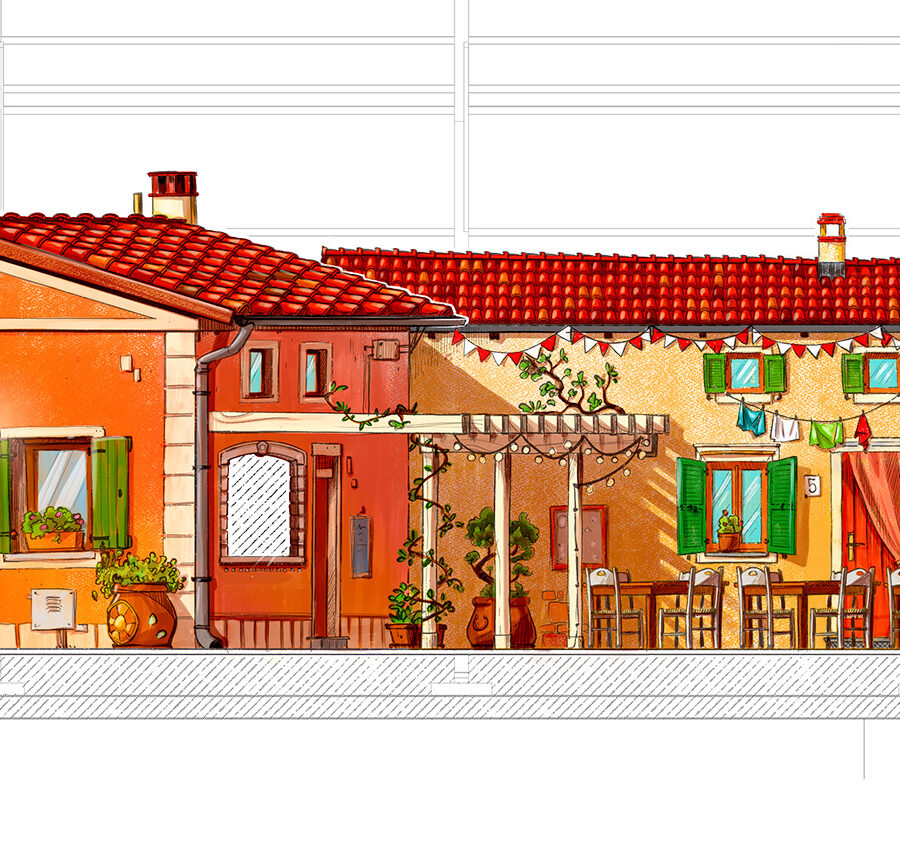 Facade Design Theme park Paris Van Java Indonesia